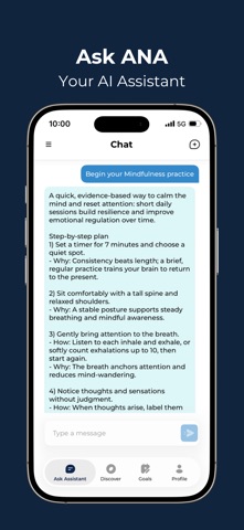 Ask ANA: Wellness AI iPhone screenshot