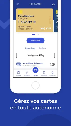 Capture d'écran de Mes Comptes - LCL sur iPhone 2
