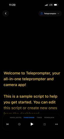 Teleprompter Max: Record Video iPhone screenshot