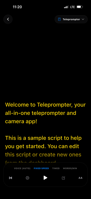 Teleprompter Pro: Record Video Screenshot 3 of 10