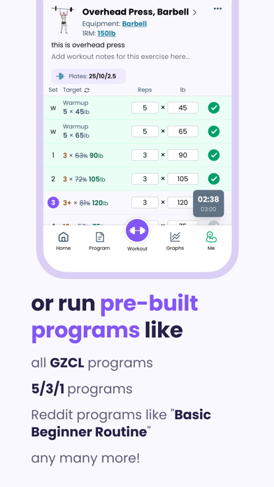 Liftosaur: Scriptable Workouts iPhone screenshot 3 - Health & Fitness app