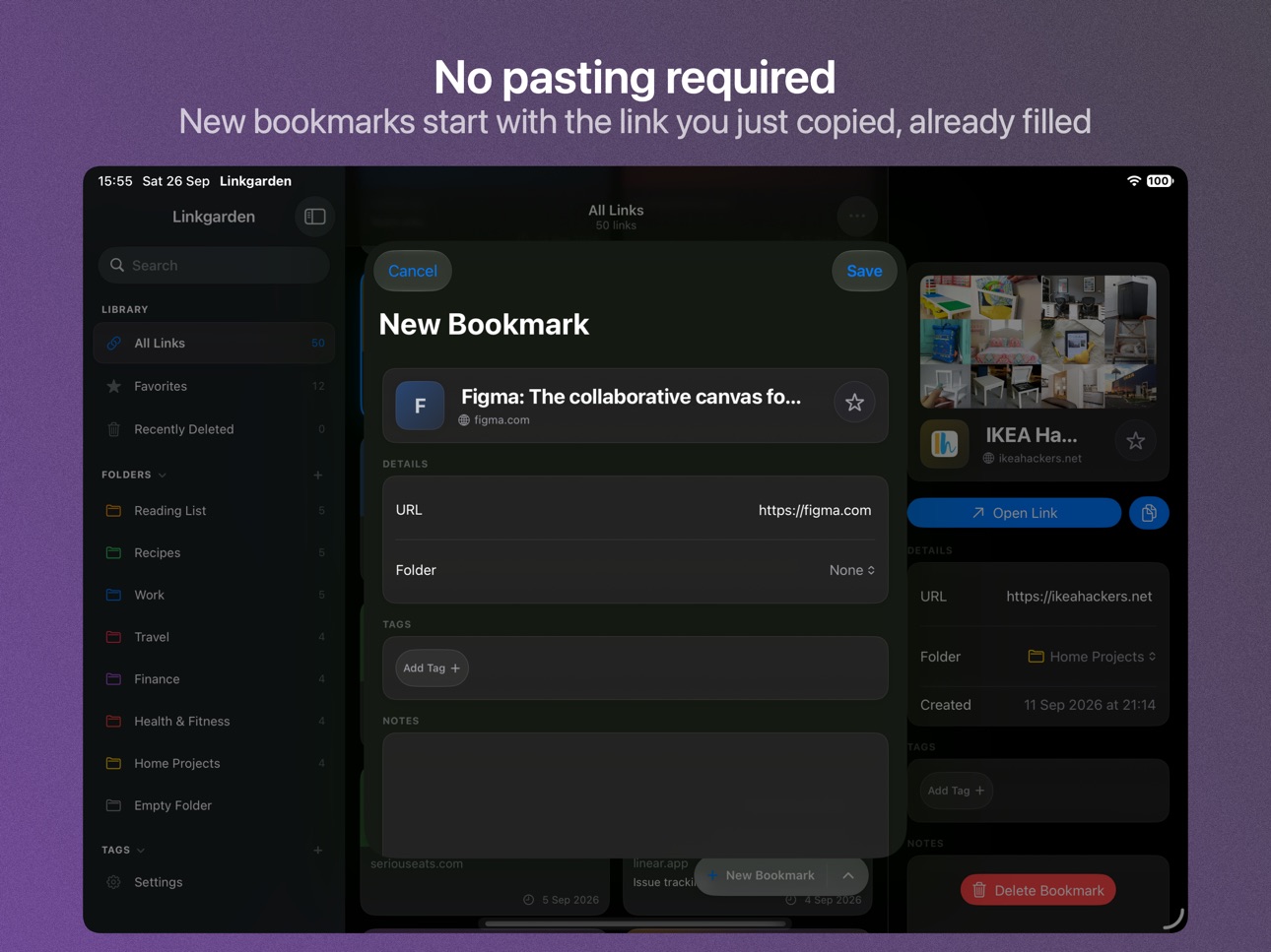 Screenshot 2 of Linkgarden: Bookmark Manager