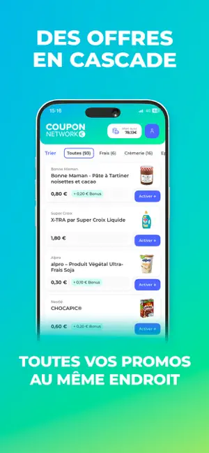 Coupon Network, promos courses iPhone screenshot 3