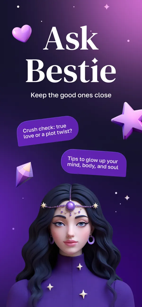 Screenshot #1 pour AI Bestie: Inner Peace Guide