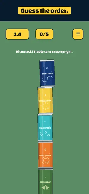 Stack Sip: Guess the Order screenshot 1