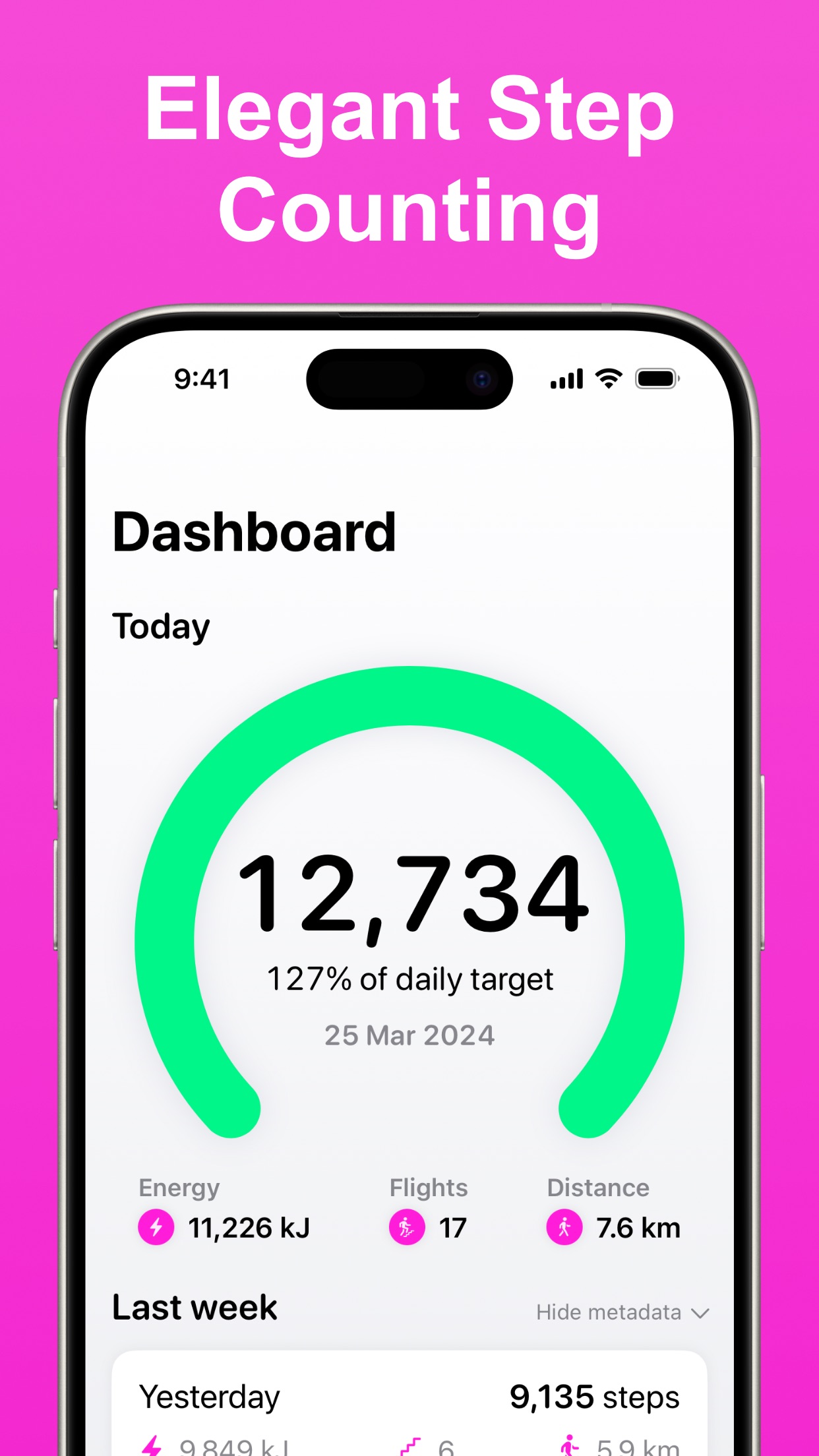 Screenshot do app Daily Steps: Monitor Atividade