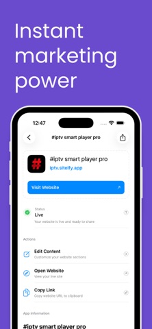 Siteify - Website Builder iPhone screenshot