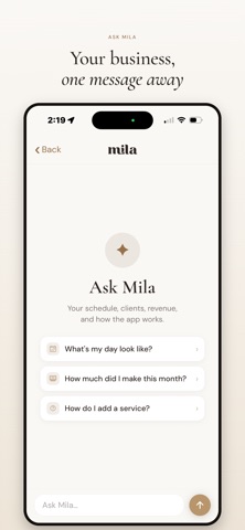 Mila: Booking for Lash Artists iPhone screenshot
