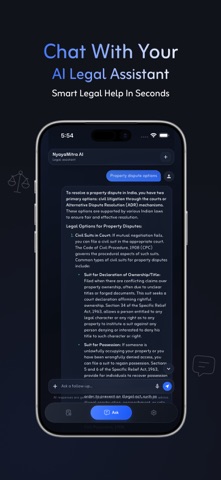 NyayMitra : AI Legal Help iPhone screenshot