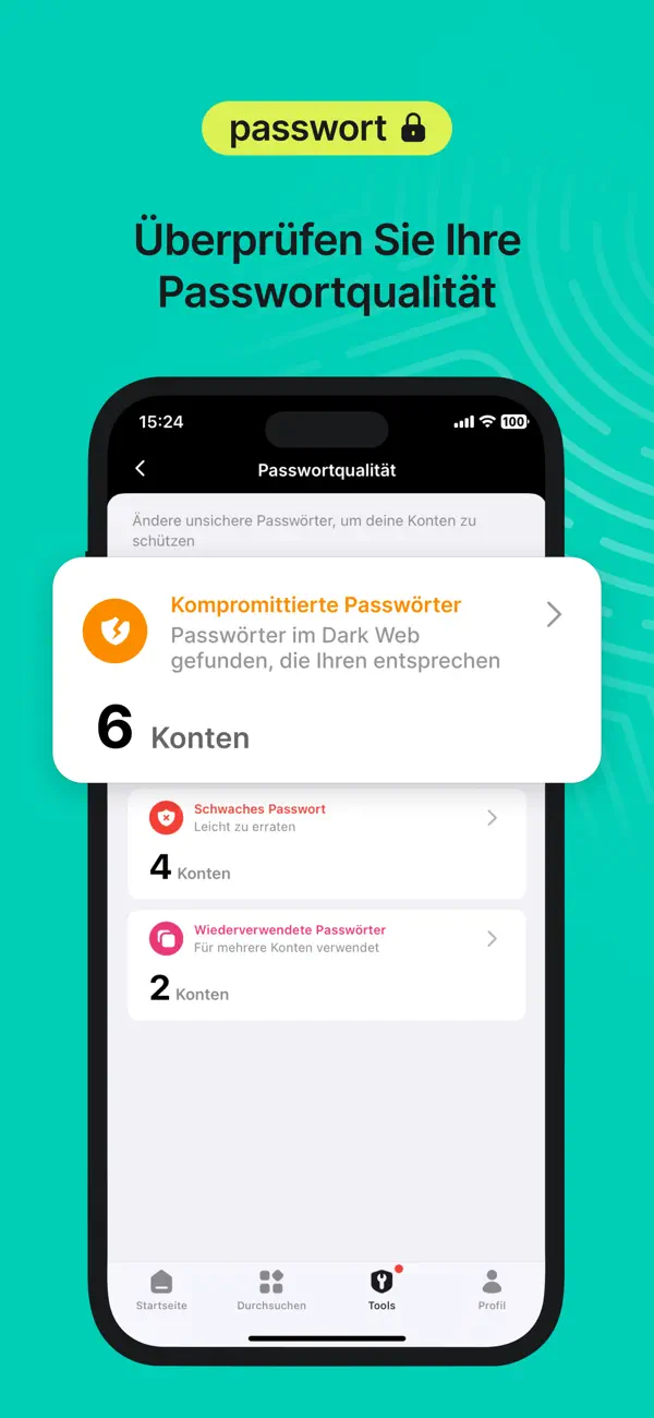 NordPass iPhone App Screenshot 5 – Produktivität