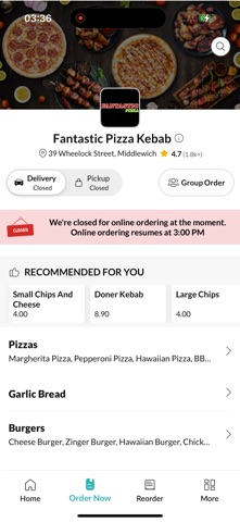 Fantastic Pizza Kebab app screenshot 2