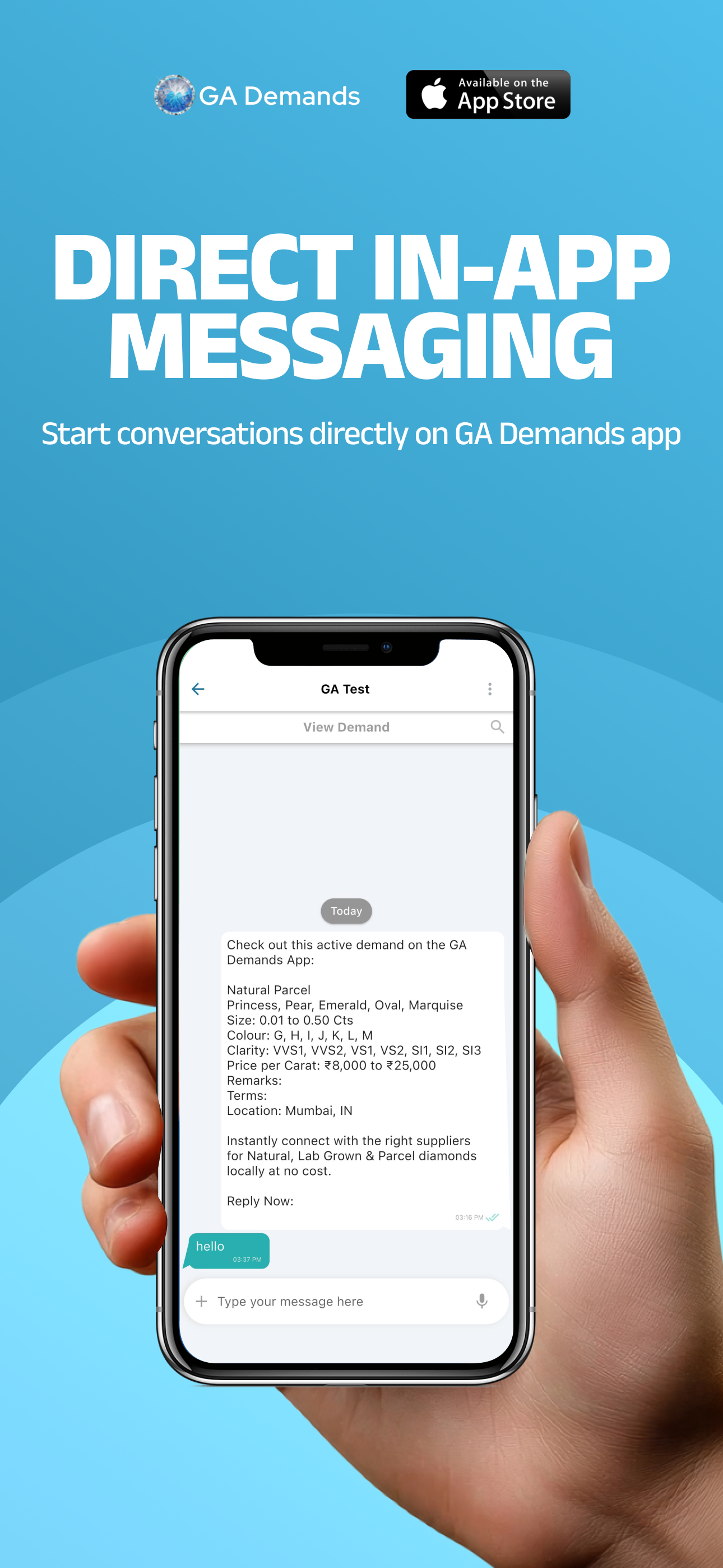 GA Demands: Diamond Demand App