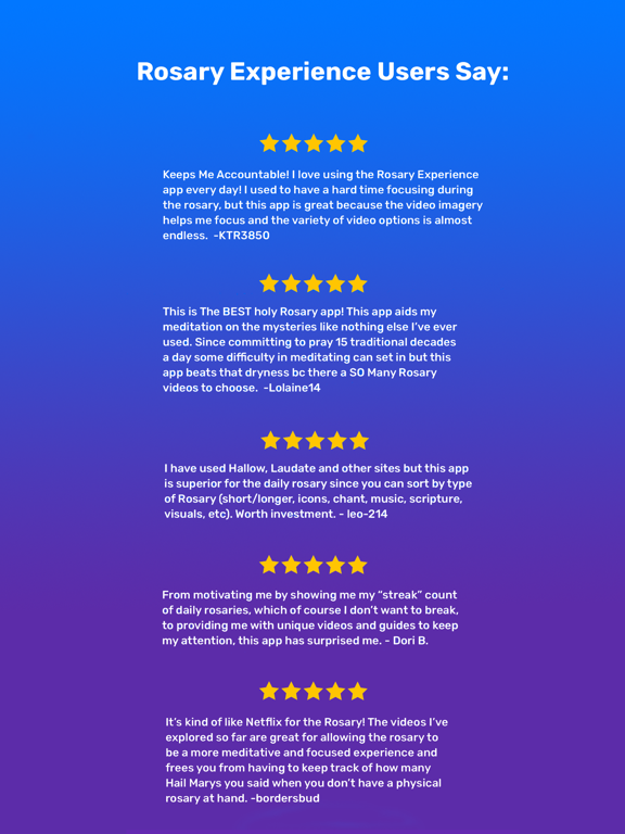 Rosary Experience: Video+Audio iPad screenshot 8 - Lifestyle app