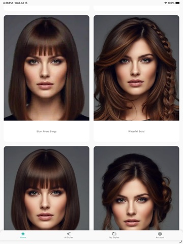 AI Hair Styler iPad screenshot