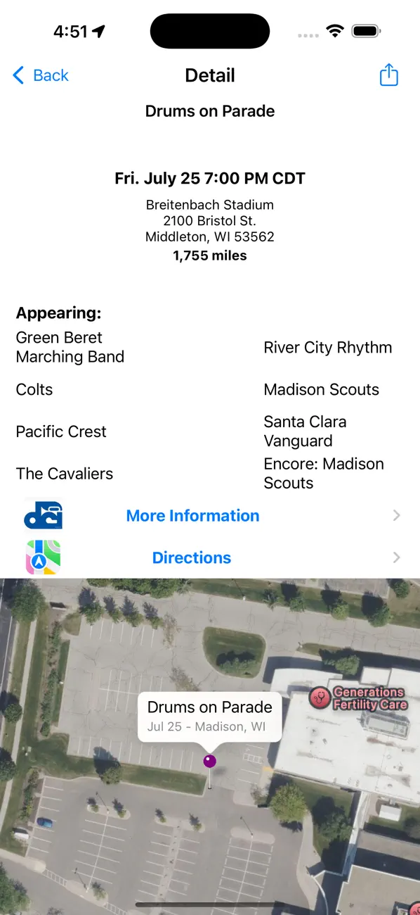 Screenshot #2 pour Drum Corps Summer Tour