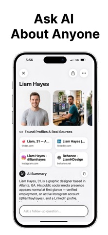 TrueSearch - AI People Search iPhone screenshot