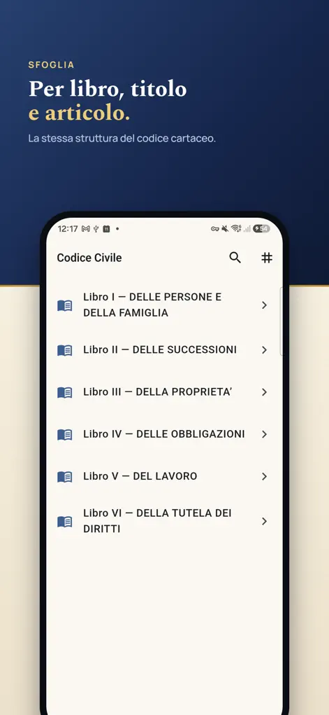 Italian Code of Laws - Reference App | MWM