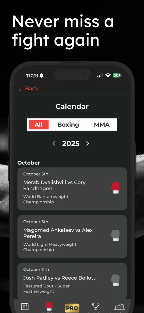 Screenshot #1 pour Ringwalks: Boxing & MMA Alarm