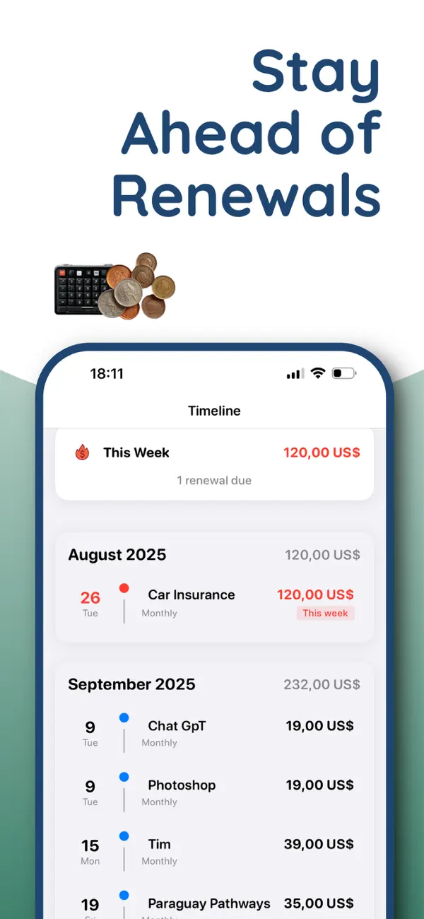 #4. Subnesia - Track Subscriptions (iOS) โดย: Conscious Brands FeA LLC