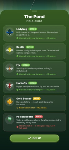Frogline iPhone screenshot