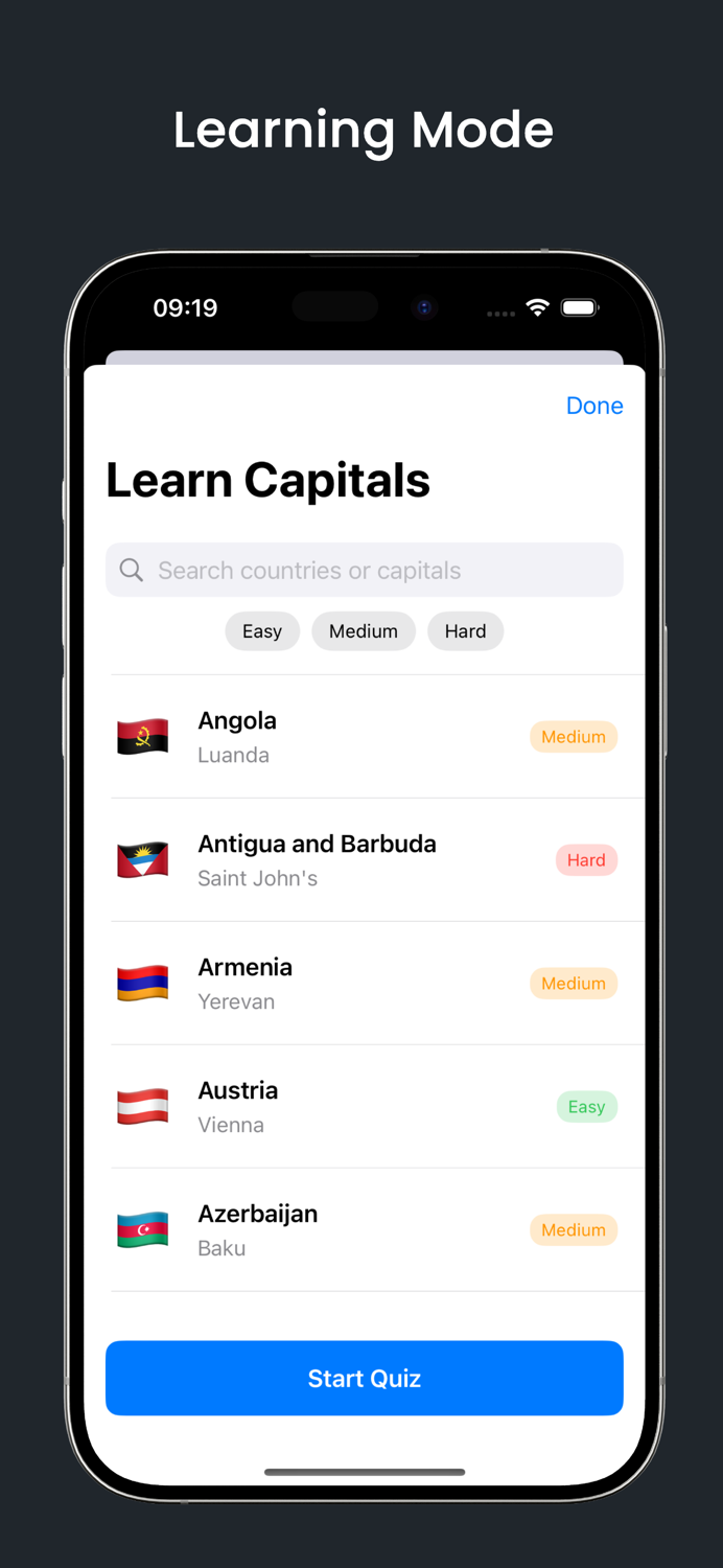 World Capitals Explorer