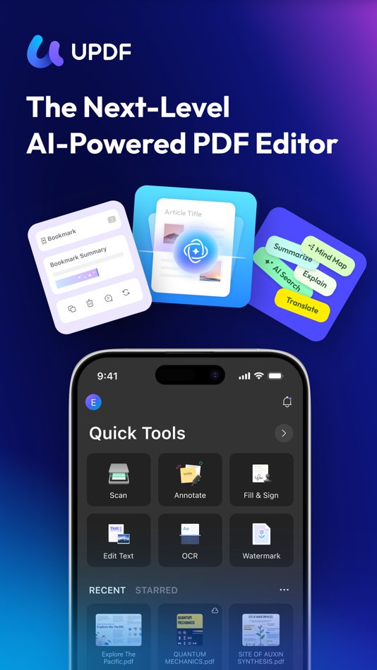 #1. UPDF - AI-Powered PDF Editor (iOS) De: Superace Software Technology Co., Ltd.