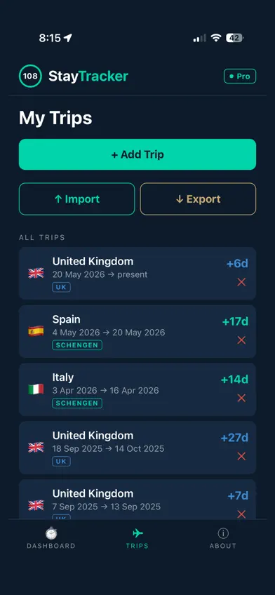 StayTracker: Visa-Free Travel screenshot 4