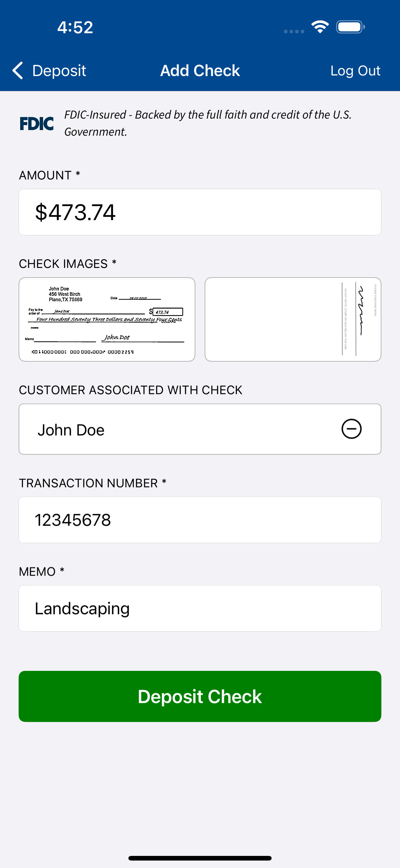 CB Business Deposit screenshot 4