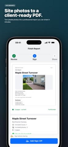 FieldProof: Site Reports screenshot