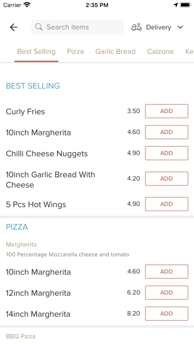 Pizzeria Italia. Screenshot