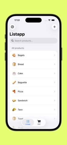 Listapp screenshot