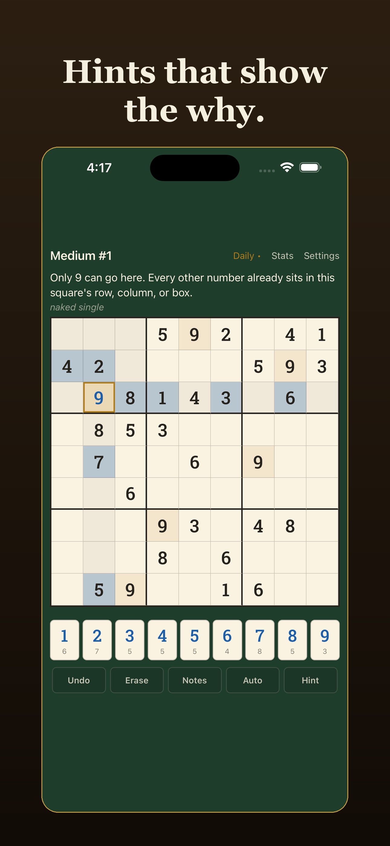 Screenshot 2 of Amber Sudoku