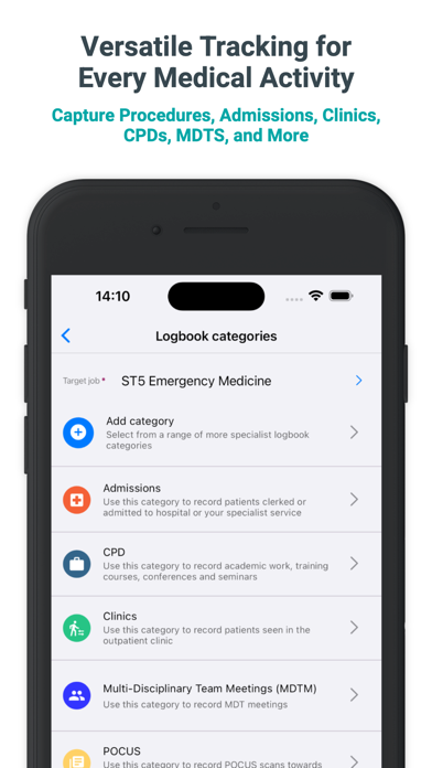 Logitbox medical logbook Screenshot