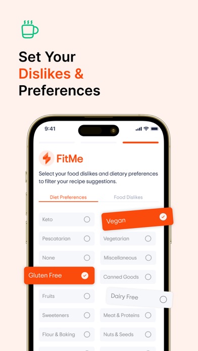 FitMe Meal Planner Screenshot