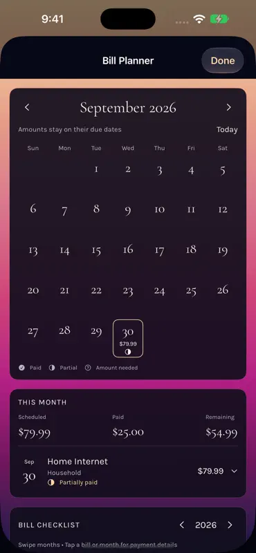 Bill Hub by ECHO screenshot 2 of 2