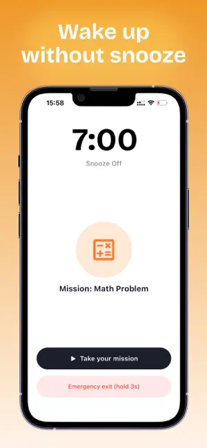 SnoozeOff: Loud Alarm Clock iPhone screenshot 3