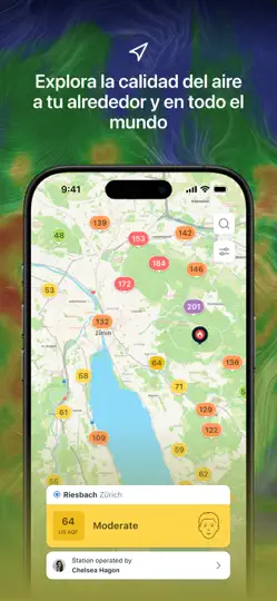 Captura de pantalla de IQAir AirVisual | Calidad Aire en iPhone 1