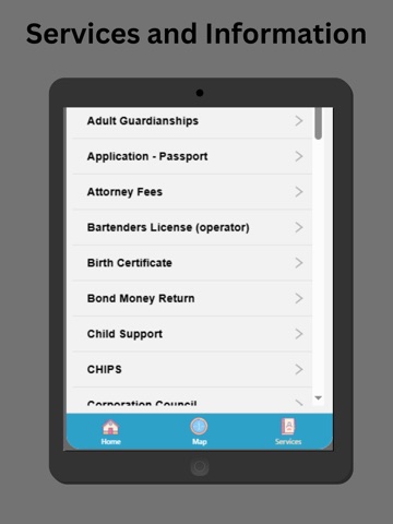 Brown County iPad screenshot
