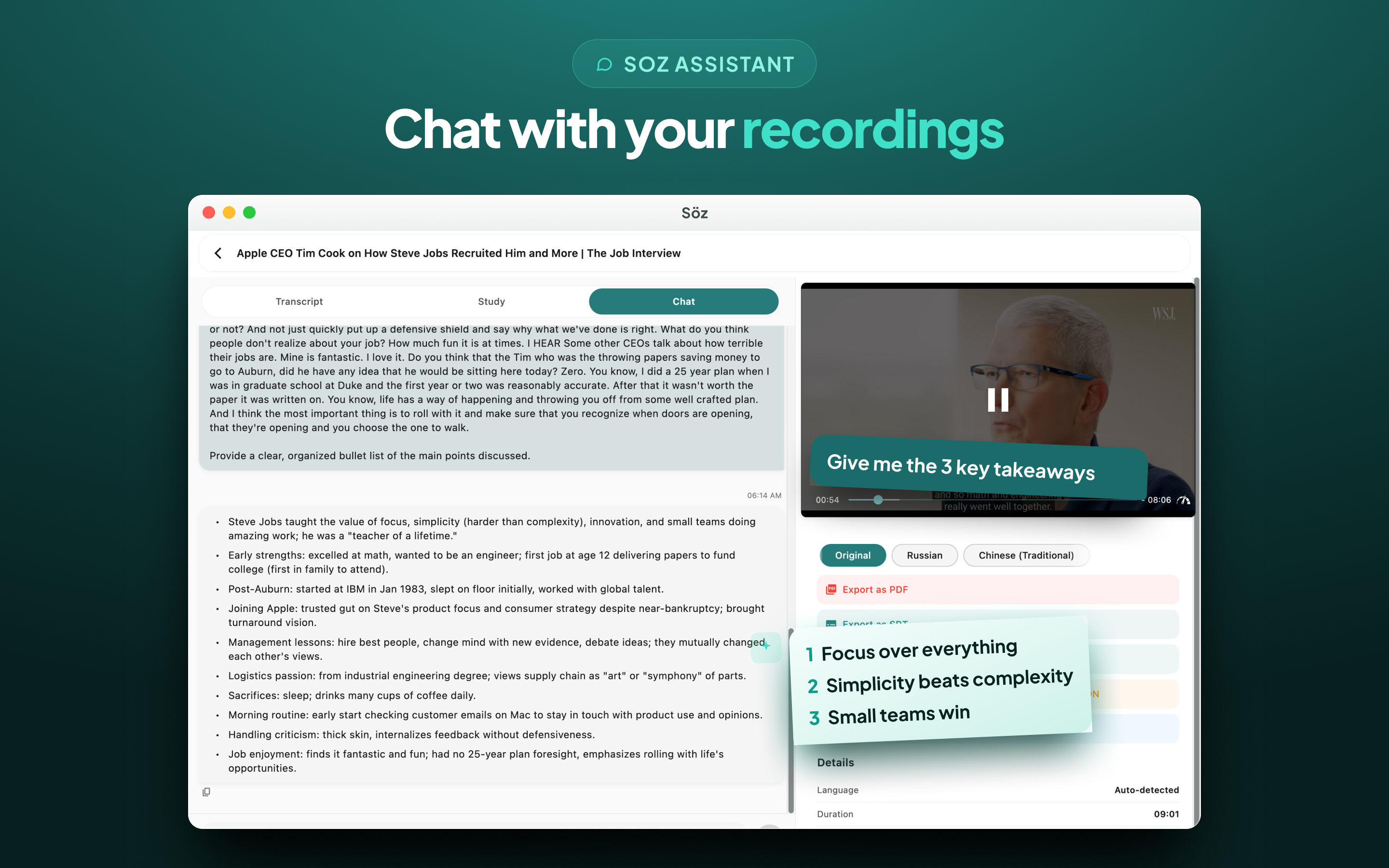 Voice Memo Transcribe AI - Soz screenshot 19