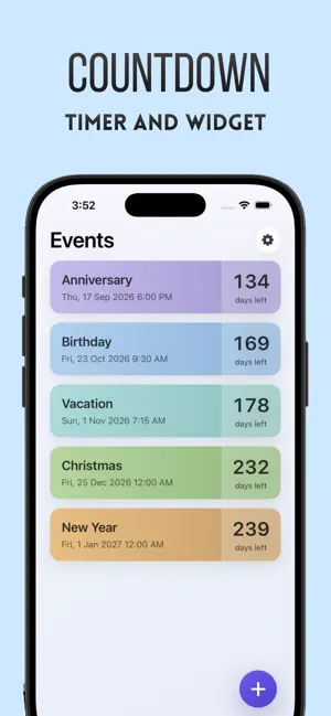 Countdown Timer - Day counter screenshot 1