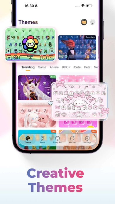 Screenshot #2 pour Facemoji AI Emoji Keyboard