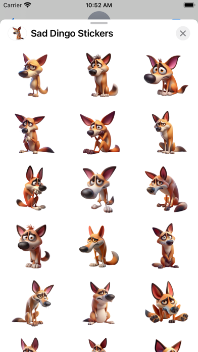 Screenshot #1 pour Sad Dingo Stickers