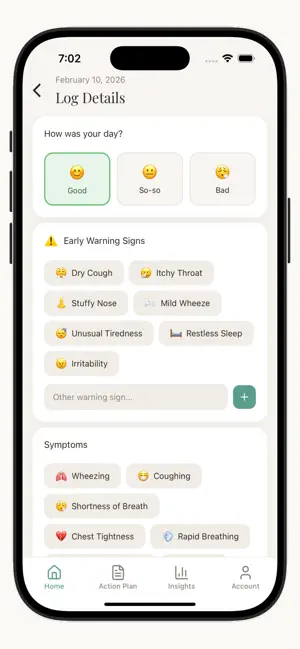 Family Asthma Log screenshot 3