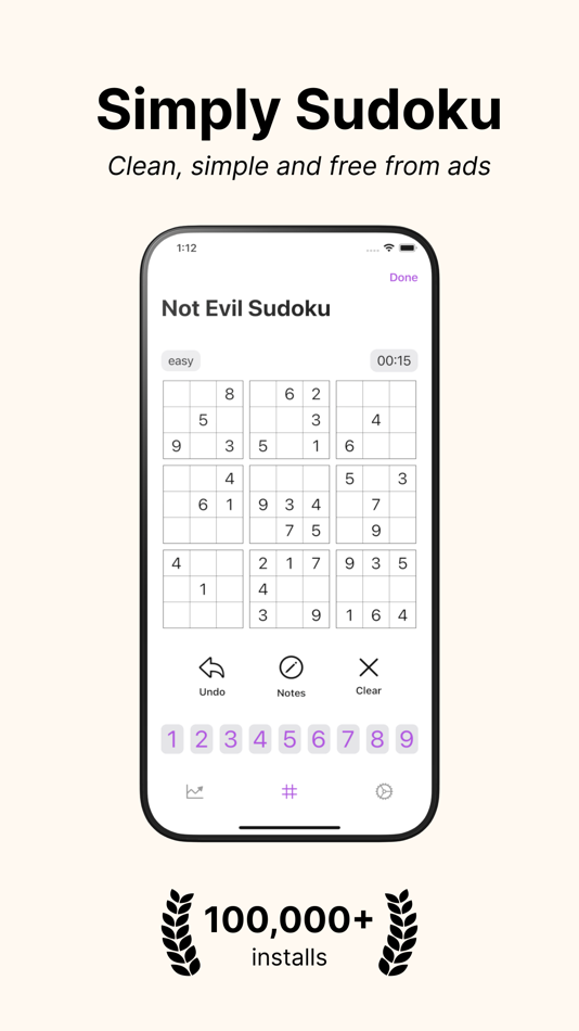 #1. Not Evil Sudoku (iOS) 由: Ashish Selvaraj