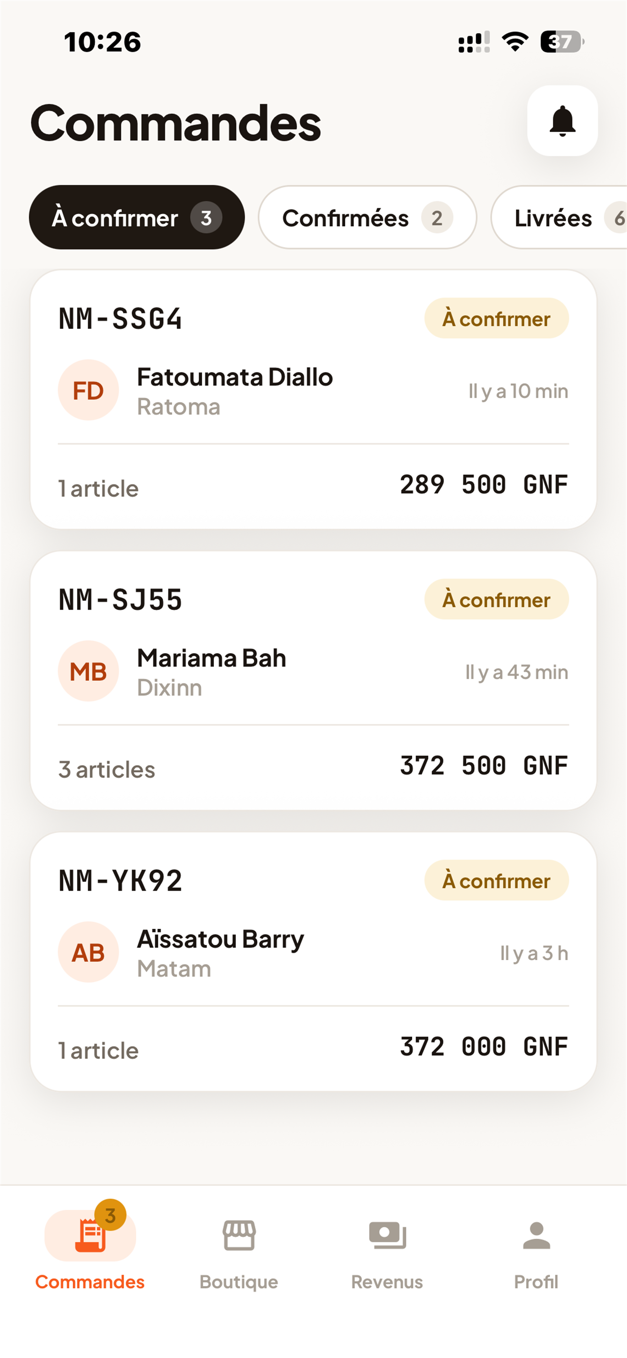 NimKora Vendeur screenshot 3