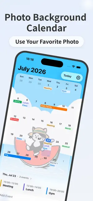 Monthly Grid Calendar screenshot 1