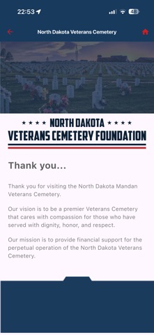 ND Veterans Cemetery iPhone screenshot