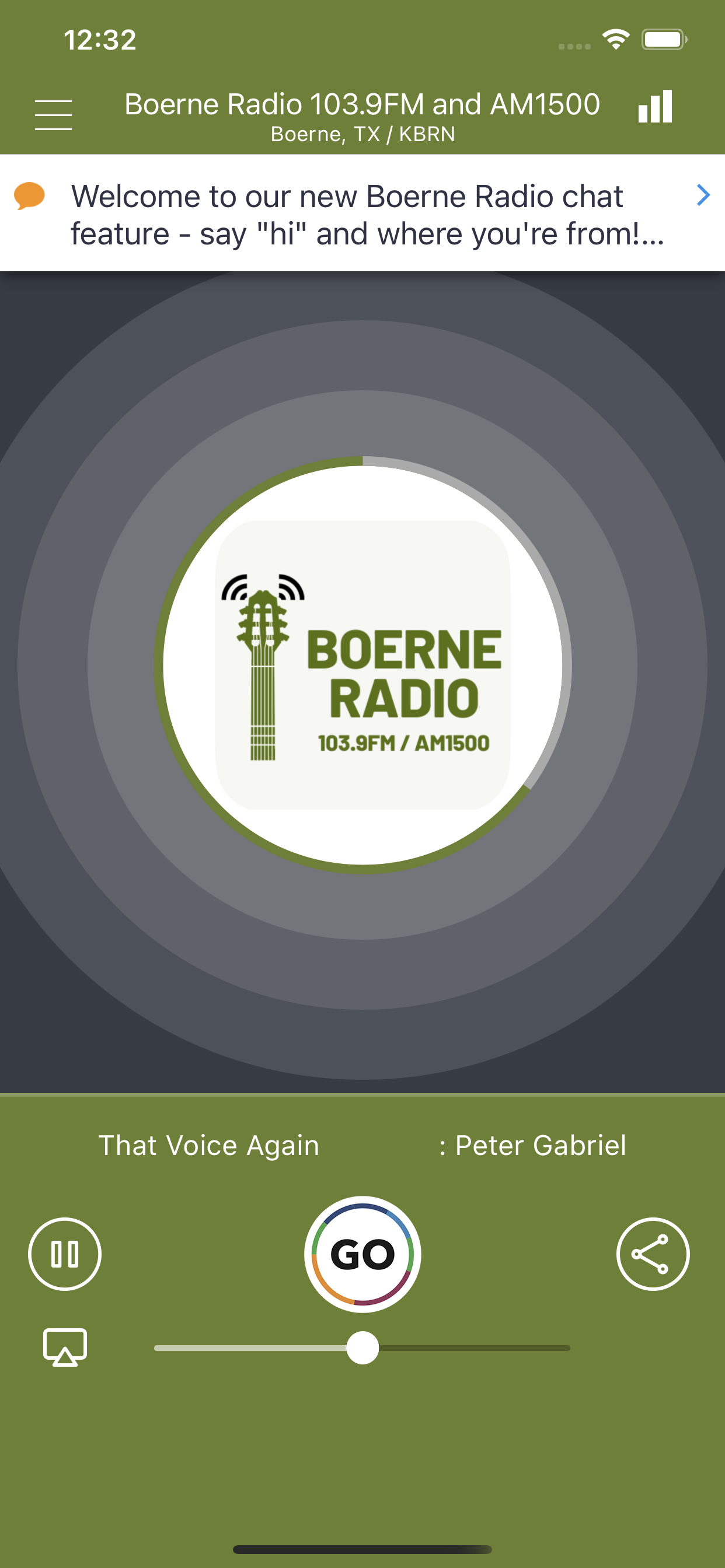 Boerne Radio App