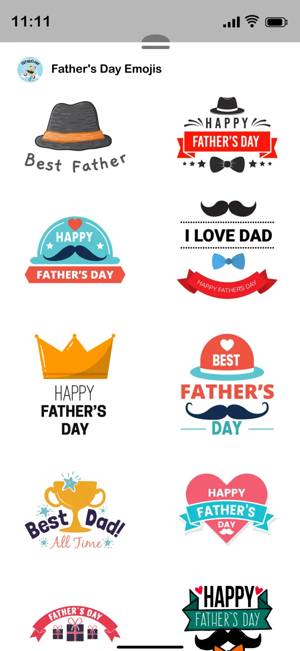Screenshot #3 pour Father's Day Emojis