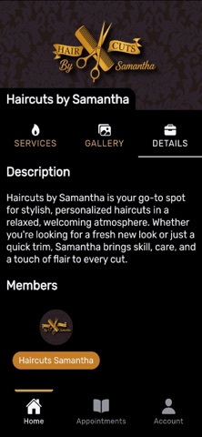 Haircuts by Samantha screenshot